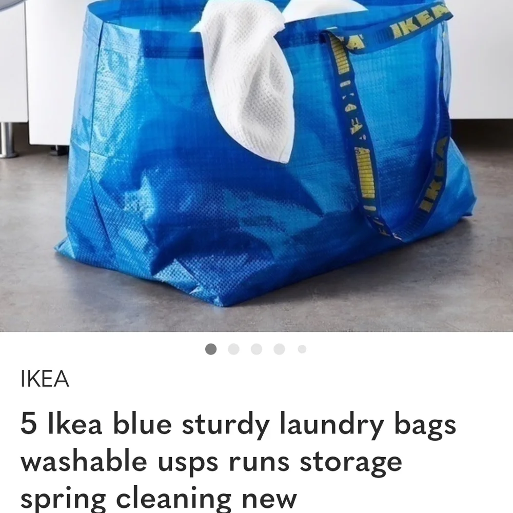 IKEA Blue Shopping Bag with Yellow Accents 5 For $15